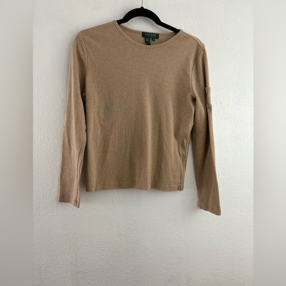 Lauren Ralph Lauren camel/tan long sleeve shirt size LP